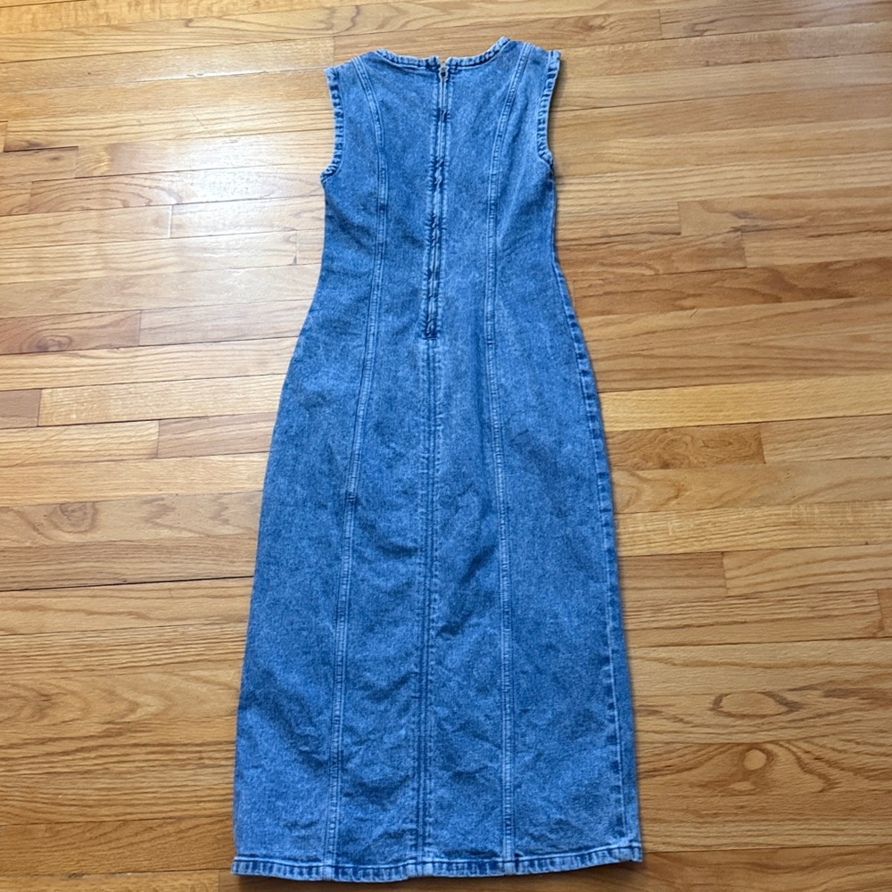 Abercrombie & Fitch Denim Midi Dress XS D01 - Picture 5 of 5